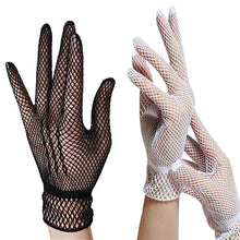 Load image into Gallery viewer, 2017 Fashion Fishnet Gloves Women Summer UV-Proof Driving For Thin Gloves Mesh Black White luva motociclista