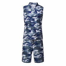 Load image into Gallery viewer, 2018 New Arrival Men Sets Summer Army Camouflage Tank Top Casual Slim Tops Unisex Sleeveless Outwear Plus Size S-3XL