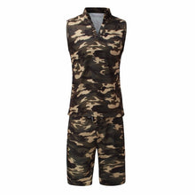 Load image into Gallery viewer, 2018 New Arrival Men Sets Summer Army Camouflage Tank Top Casual Slim Tops Unisex Sleeveless Outwear Plus Size S-3XL